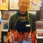 Cliff taught us that through learning how to transfer from any photograph or drawing, then using Sharpees, washes and values, students re-created Venice complete with poles and Gondola!  Model Magic for the tops of the poles made it pop!