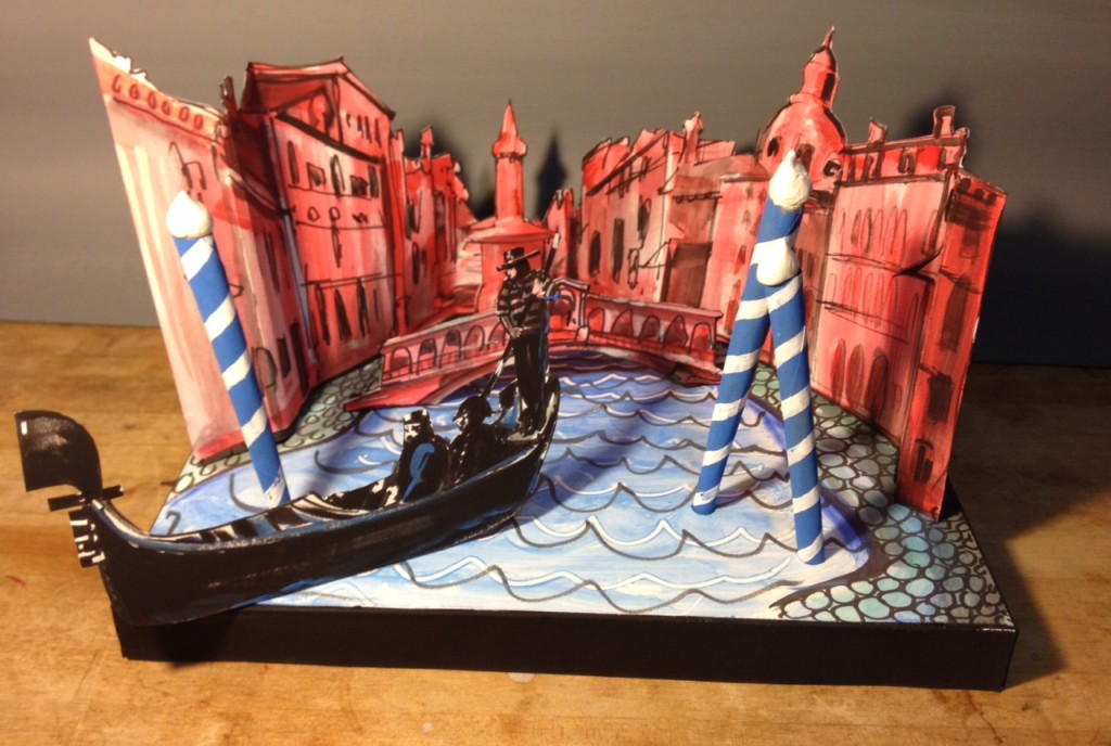 Add other details- like people and the tops of the poles (this was done with Model Magic)