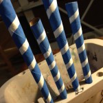 Make several and attach by poking a hole with a pencil into the foam base