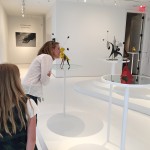 checking out the exhibit with Mom